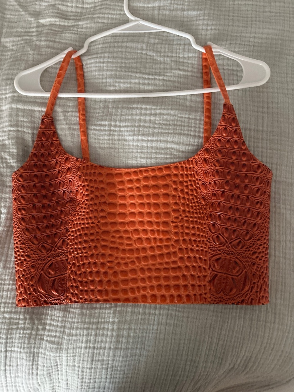Mia Vesper Crocodile Crop Top Corset